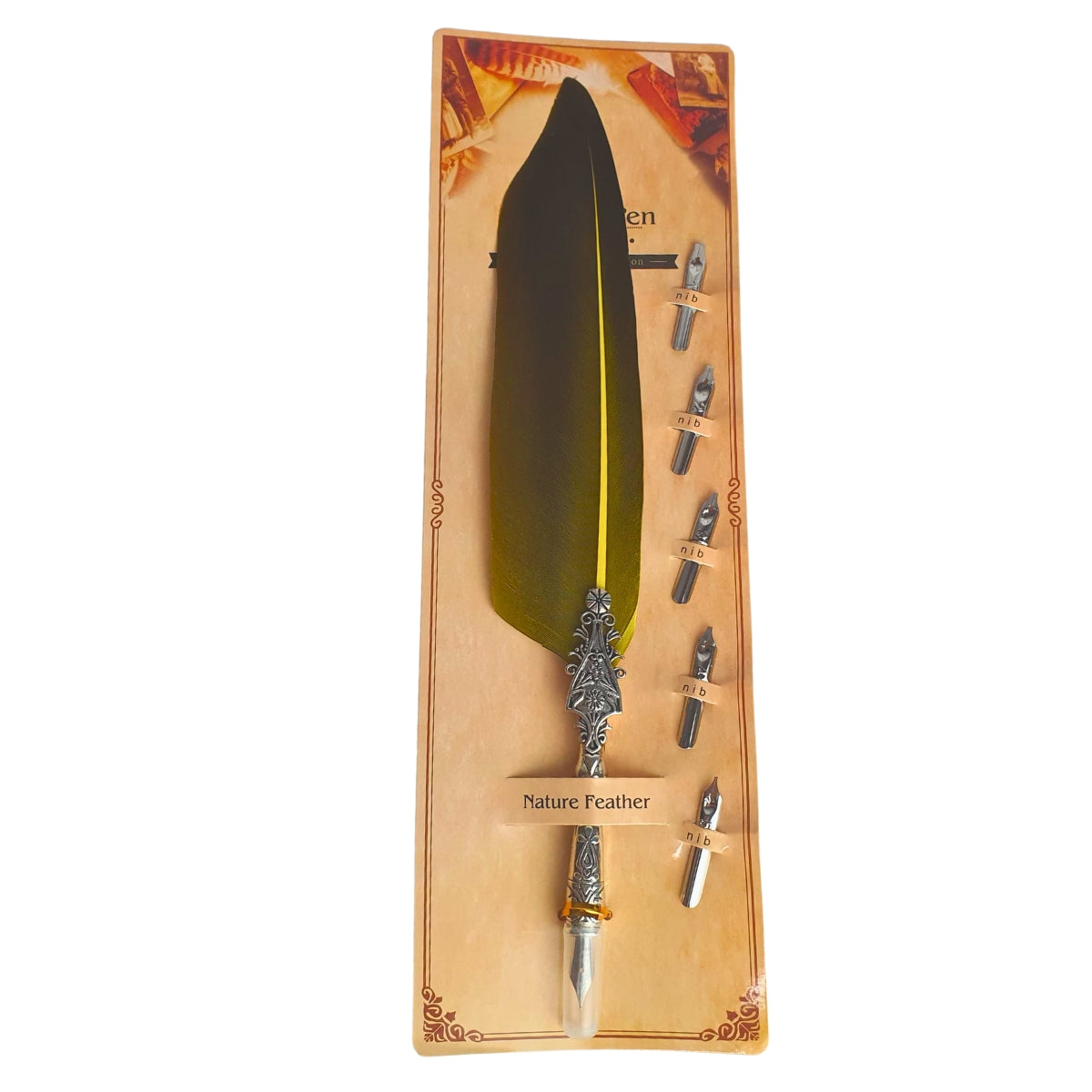 Caneta Tinteiro Simples Pena Amarela Caneta Tinteiro Simples Pena Amarela